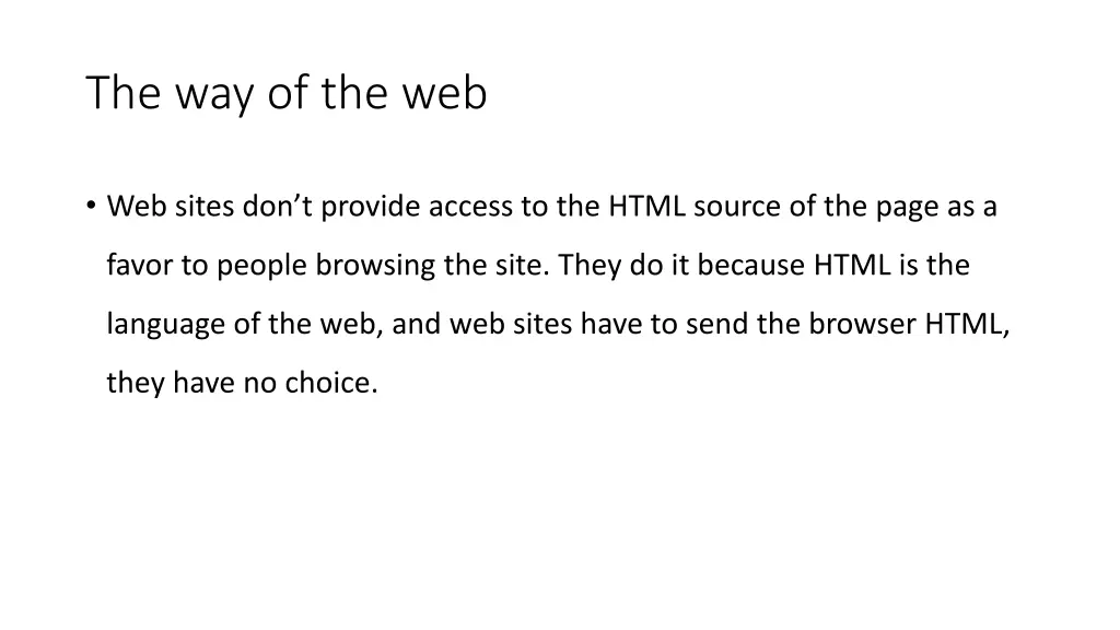 the way of the web