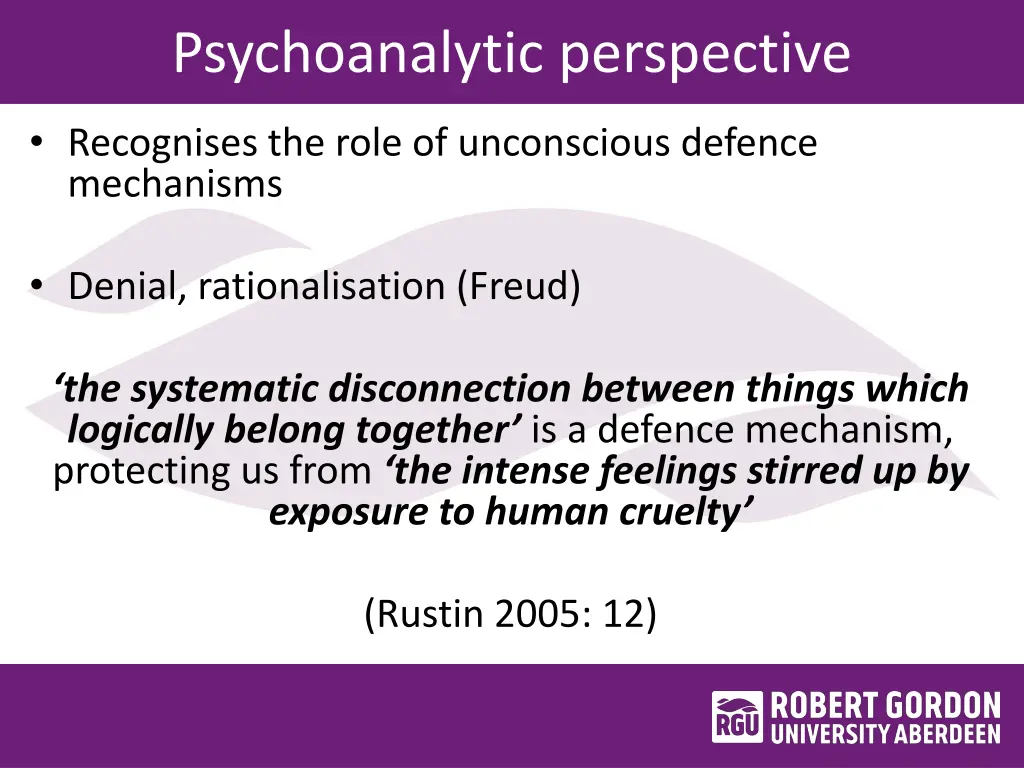 psychoanalytic perspective