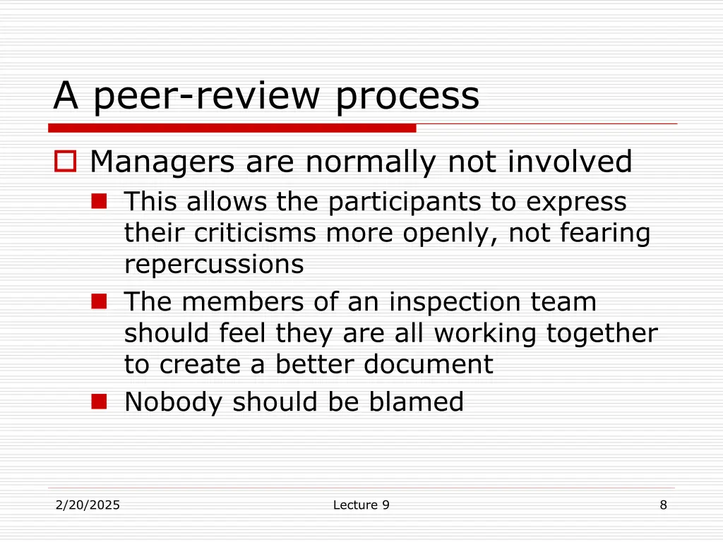 a peer review process