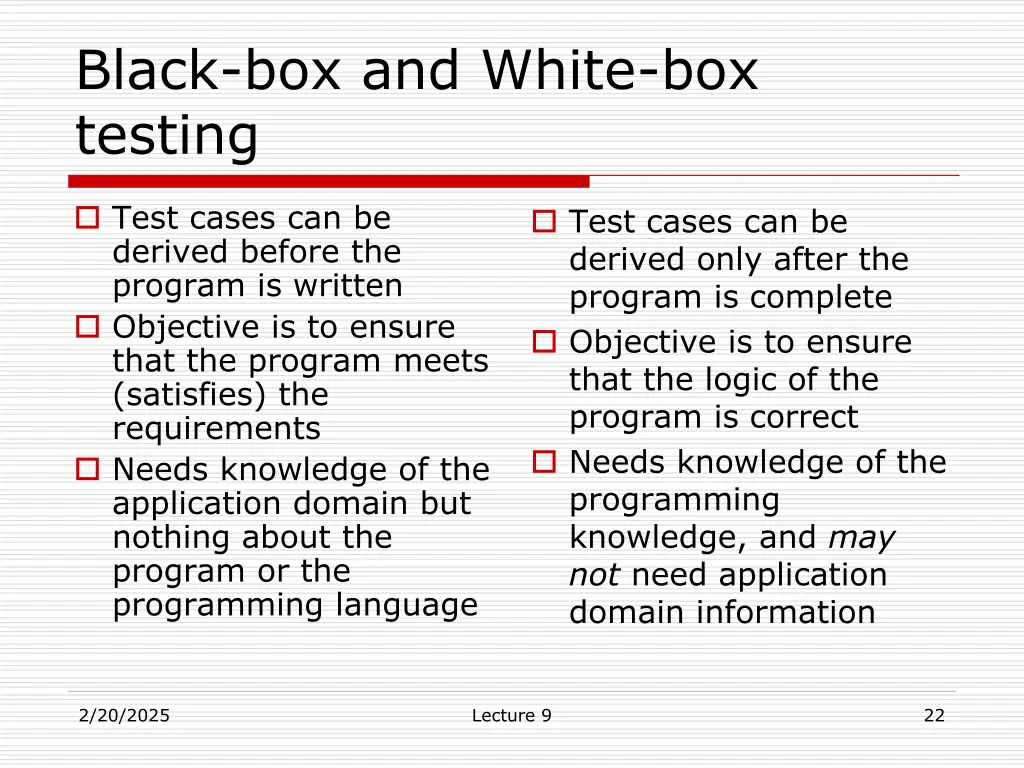 black box and white box testing