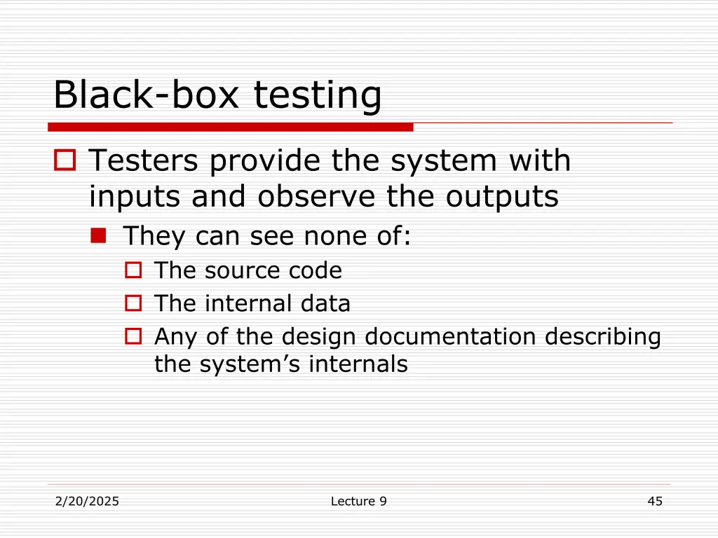 black box testing