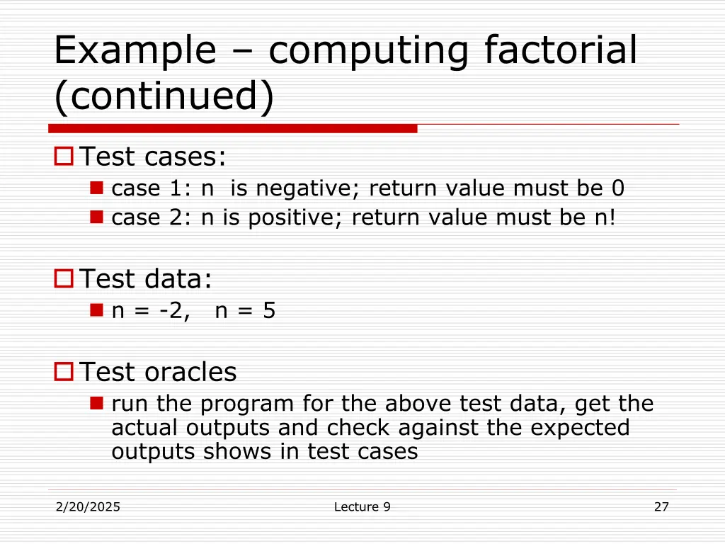 example computing factorial continued
