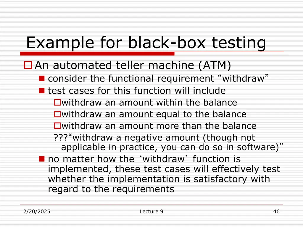 example for black box testing