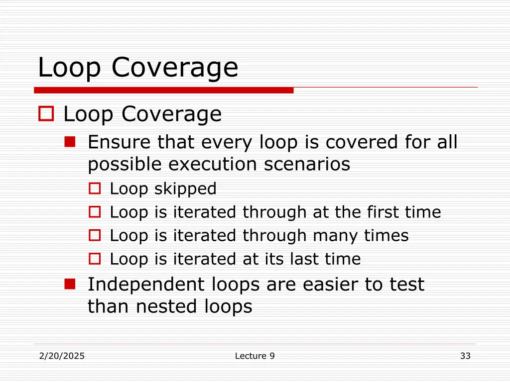 loop coverage