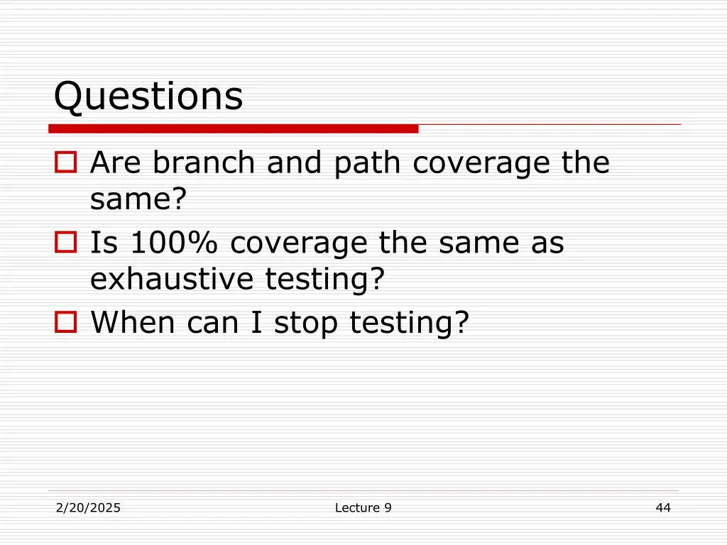 questions