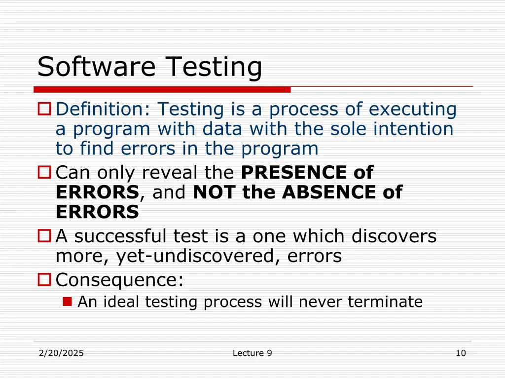 software testing