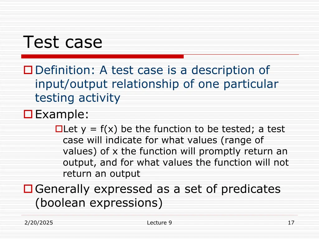 test case