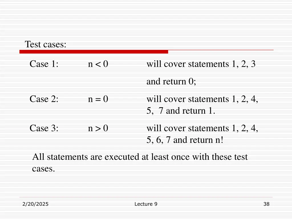 test cases
