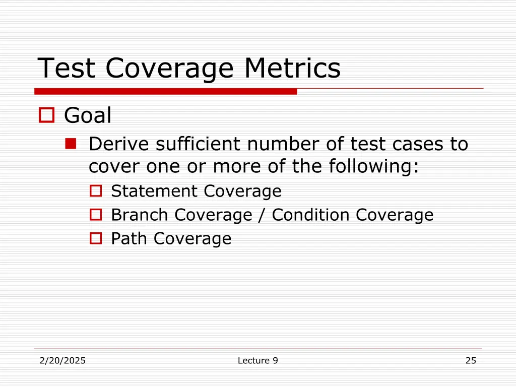 test coverage metrics