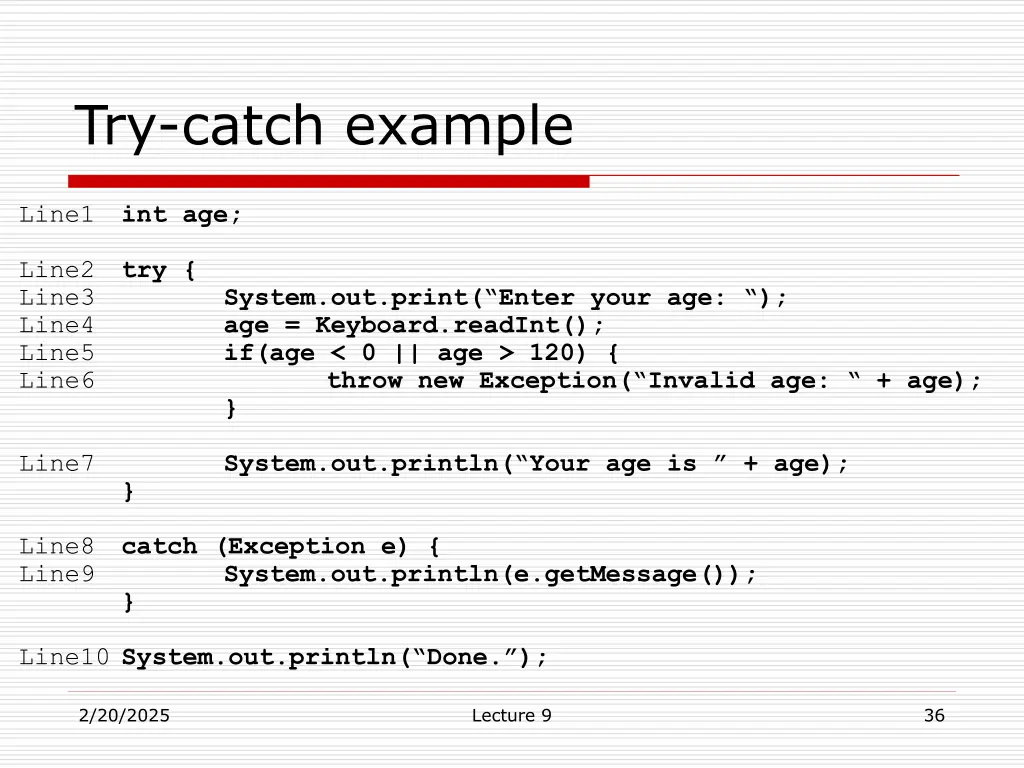 try catch example