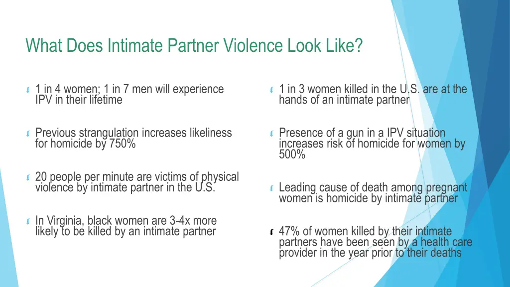 what does intimate partner violence look like