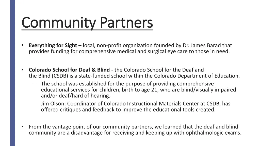 community partners community partners