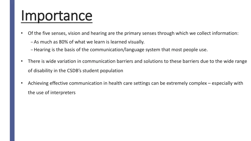 importance importance
