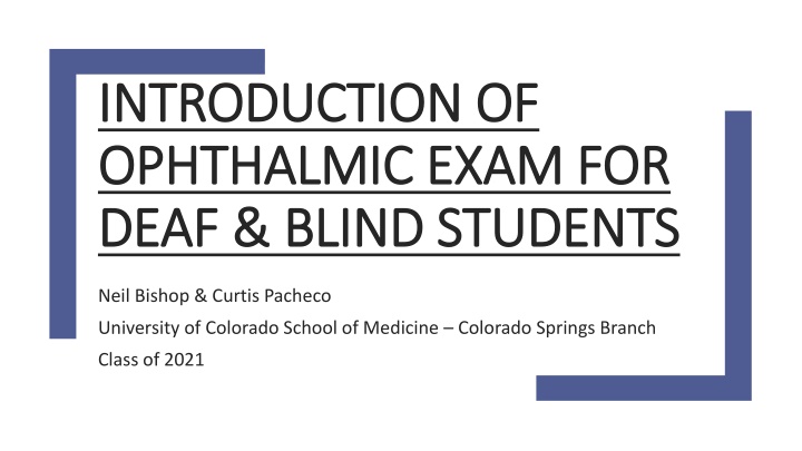 introduction of introduction of ophthalmic exam