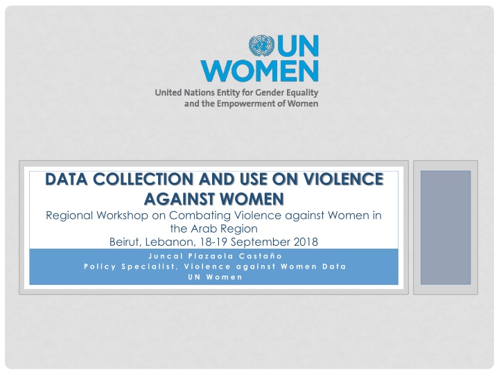 data collection and use on violence against women