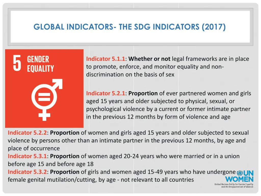 global indicators the sdg indicators 2017 1