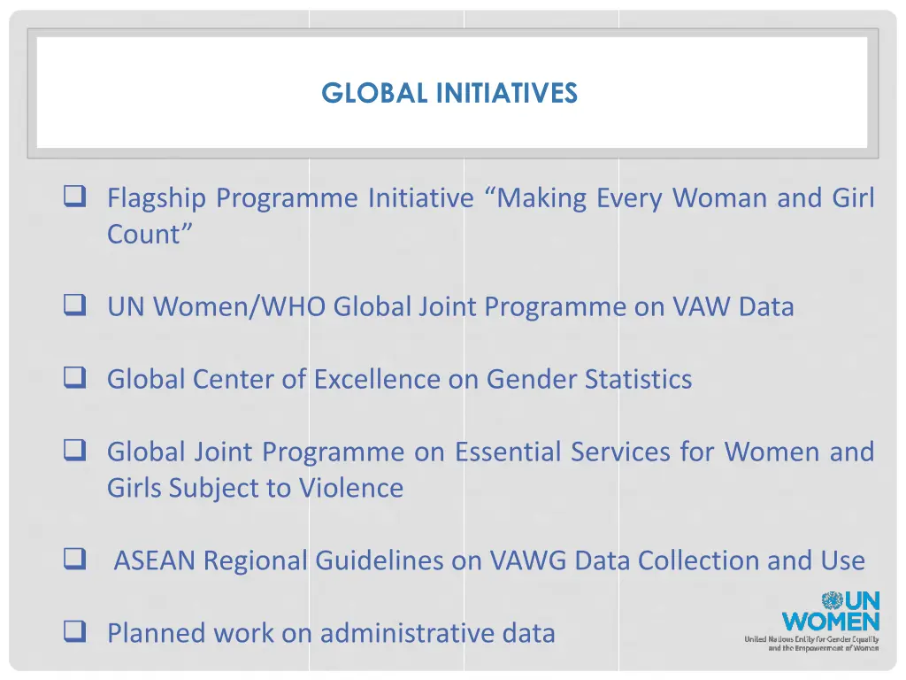 global initiatives