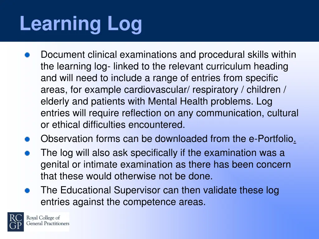 learning log