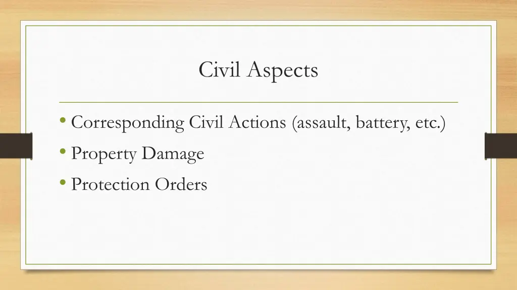 civil aspects