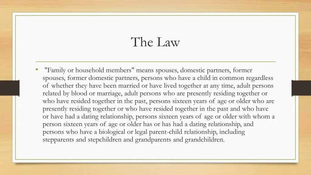 the law 1