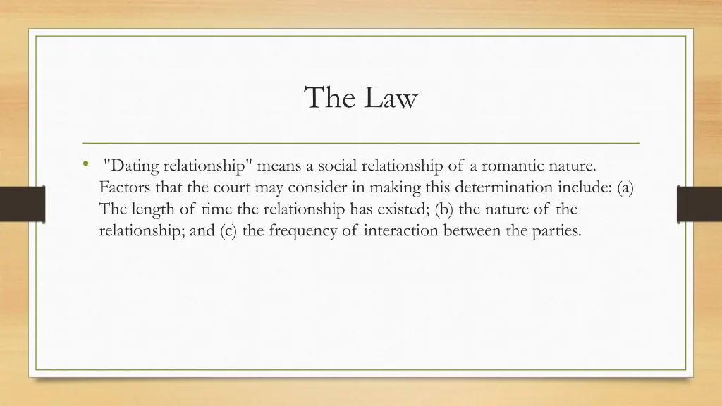 the law 2