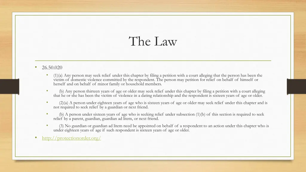 the law 3
