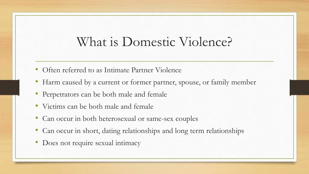 what is domestic violence