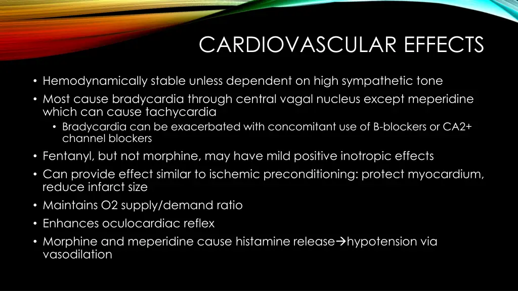 cardiovascular effects
