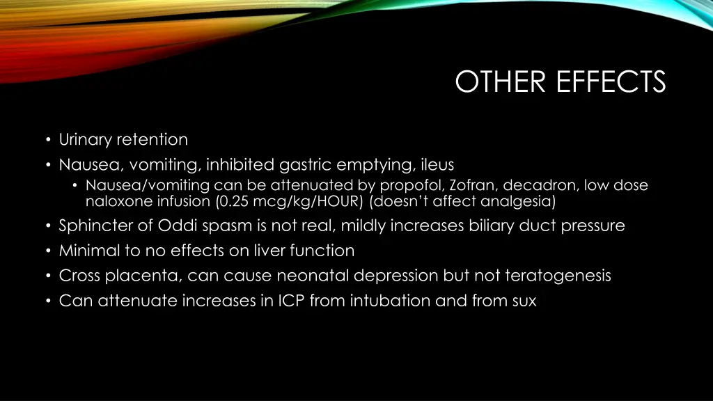 other effects