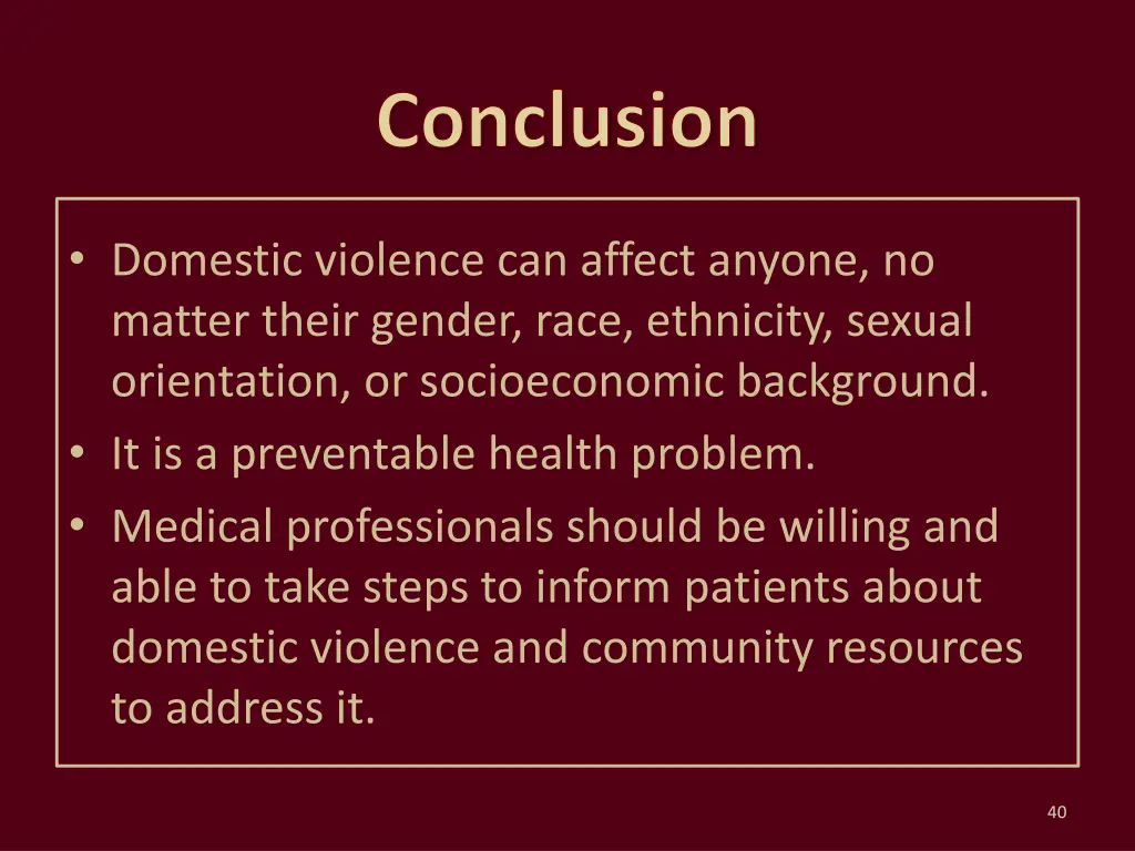 conclusion