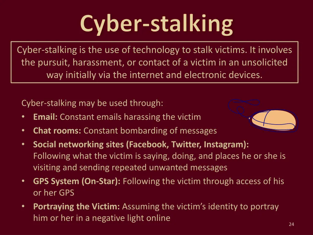 cyber stalking