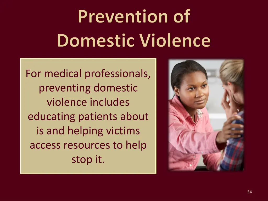 prevention of domestic violence