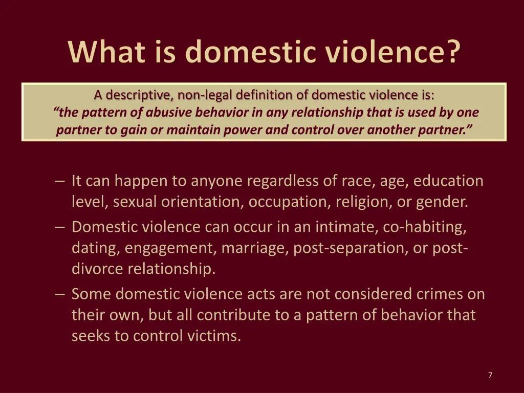 what is domestic violence