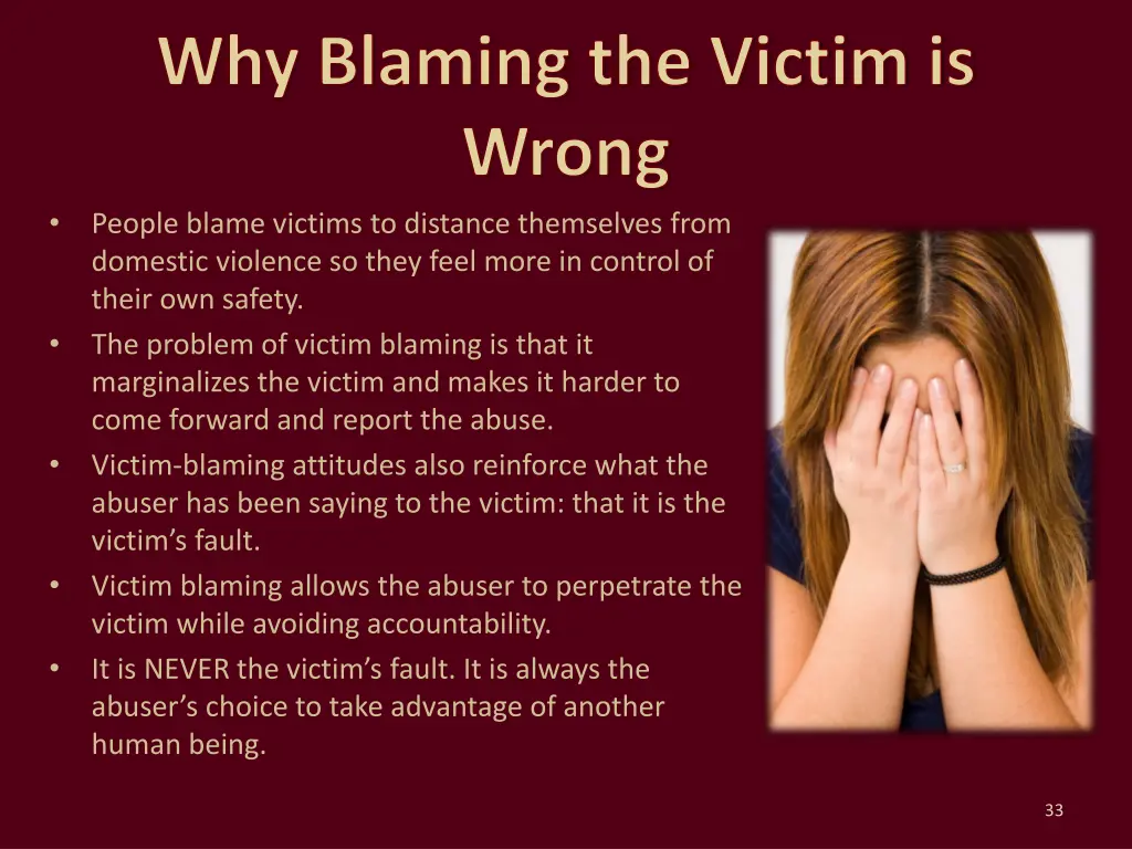 why blaming the victim is wrong people blame
