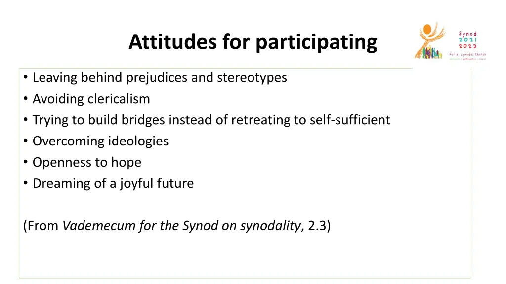 attitudes for participating 1