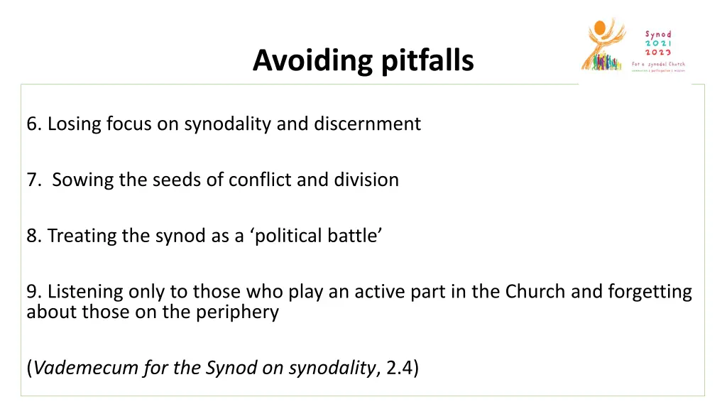 avoiding pitfalls 2