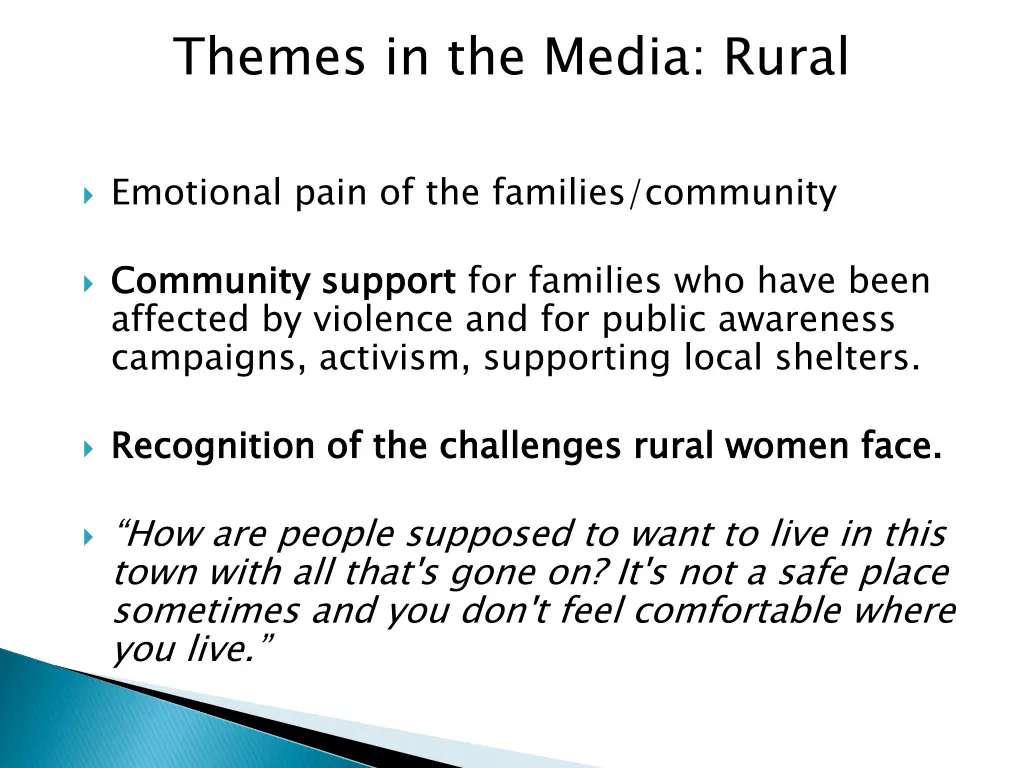 themes in the media rural