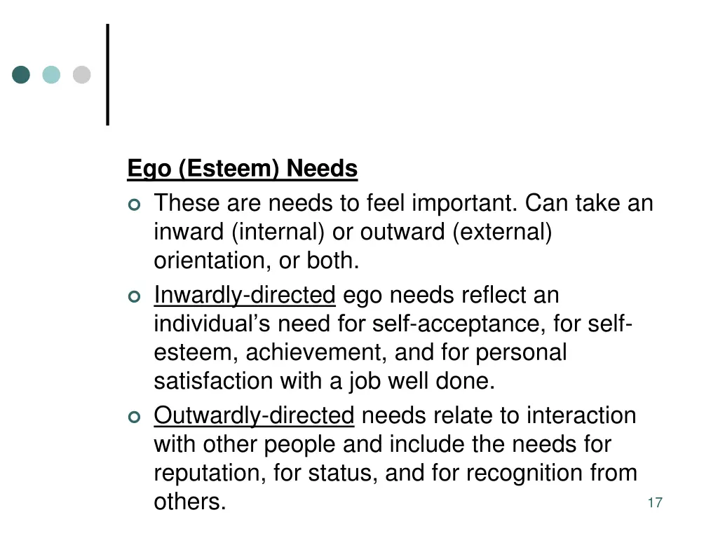 ego esteem needs these are needs to feel