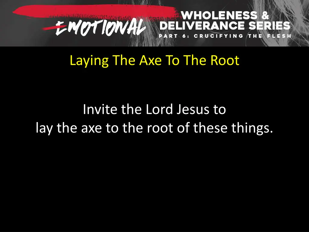 laying the axe to the root 3