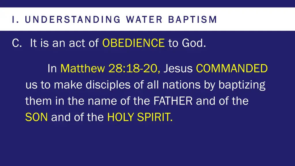 i understanding water baptism i understanding 2