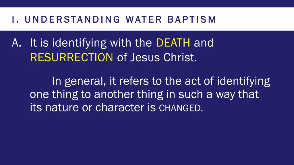 i understanding water baptism i understanding