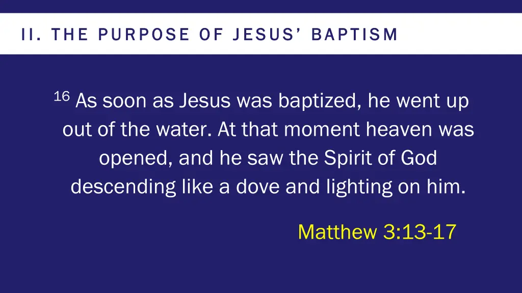 ii the purpose of jesus baptism ii the purpose 2