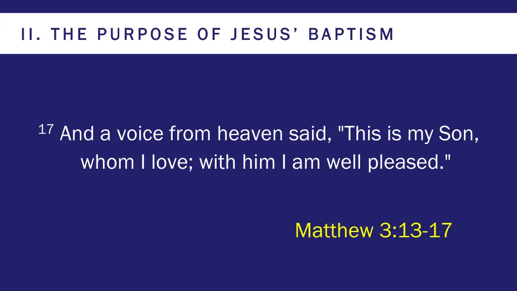 ii the purpose of jesus baptism ii the purpose 3