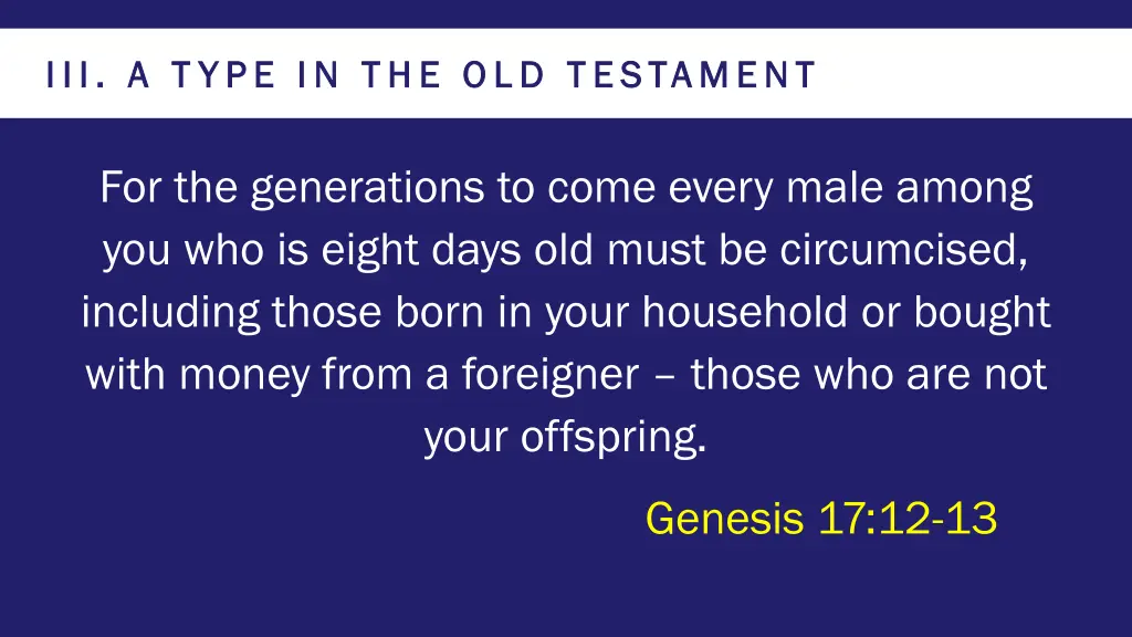 iii a t ype in the old testament