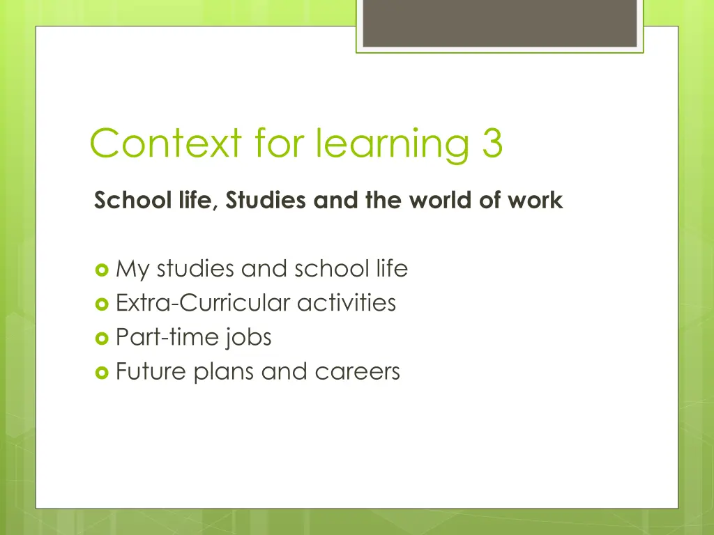 context for learning 3