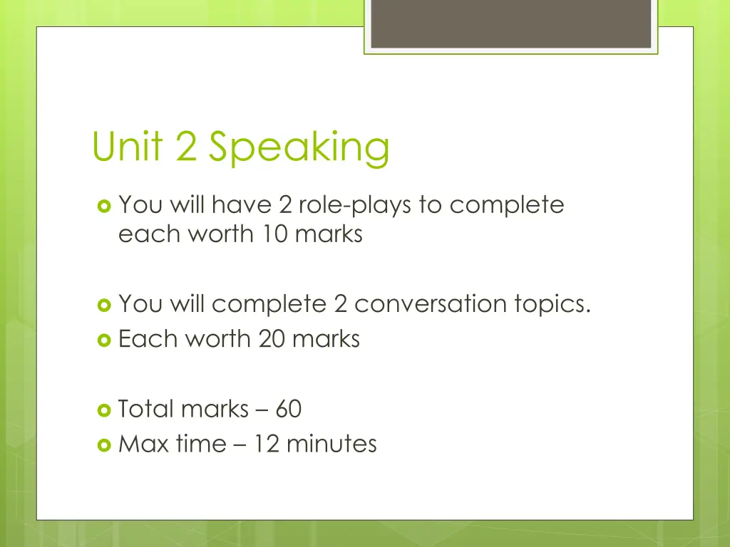 unit 2 speaking