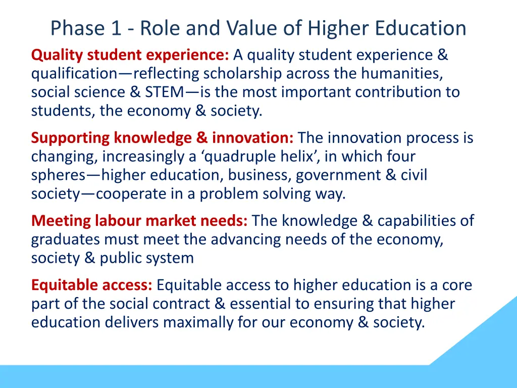 phase 1 role and value of higher education 4