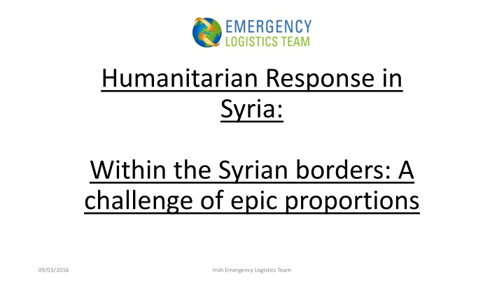 humanitarian response in syria