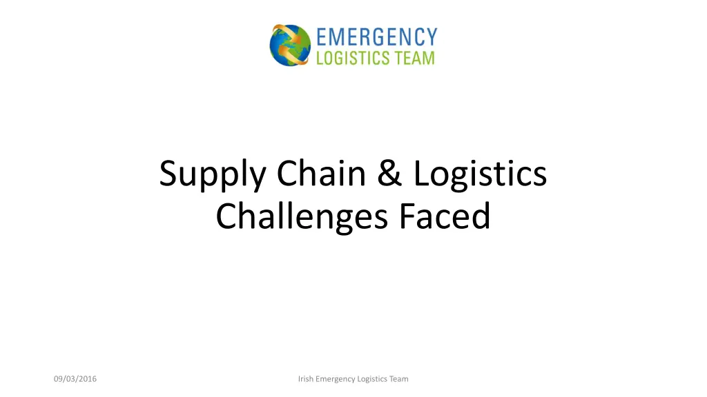 supply chain logistics challenges faced
