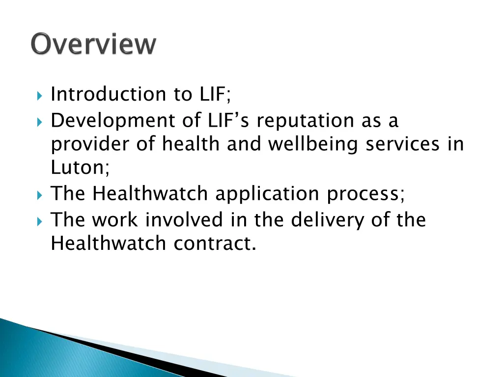 introduction to lif development